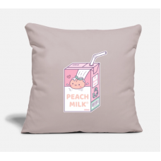 Cute Peach Milk Packet Light Taupe Pillow